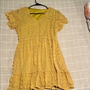 Mustard Yellow Tiered Ruffled Sundress